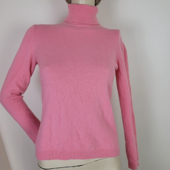 Vintage 100% cashmere turtleneck sweater pink - Picture 4 of 7